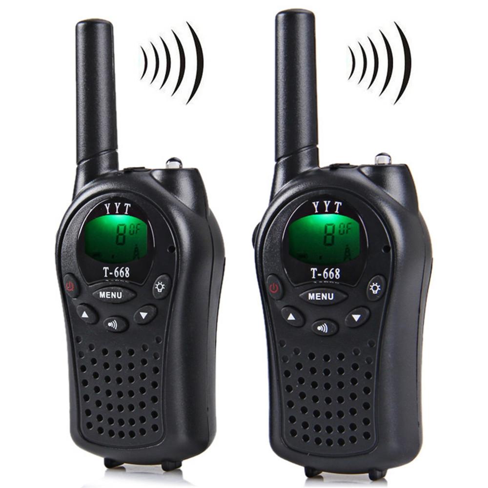 T-668 Professional 8-Channel LCD Screen Walkie Talkie 5km Range Twintalker PMR Autoscan with Belt Clip, Call Alert, Flashlight