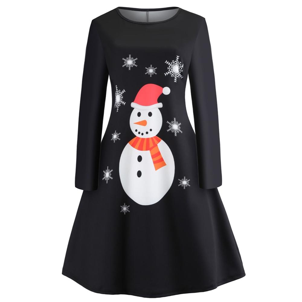 Christmas Snowman Vintage Dress