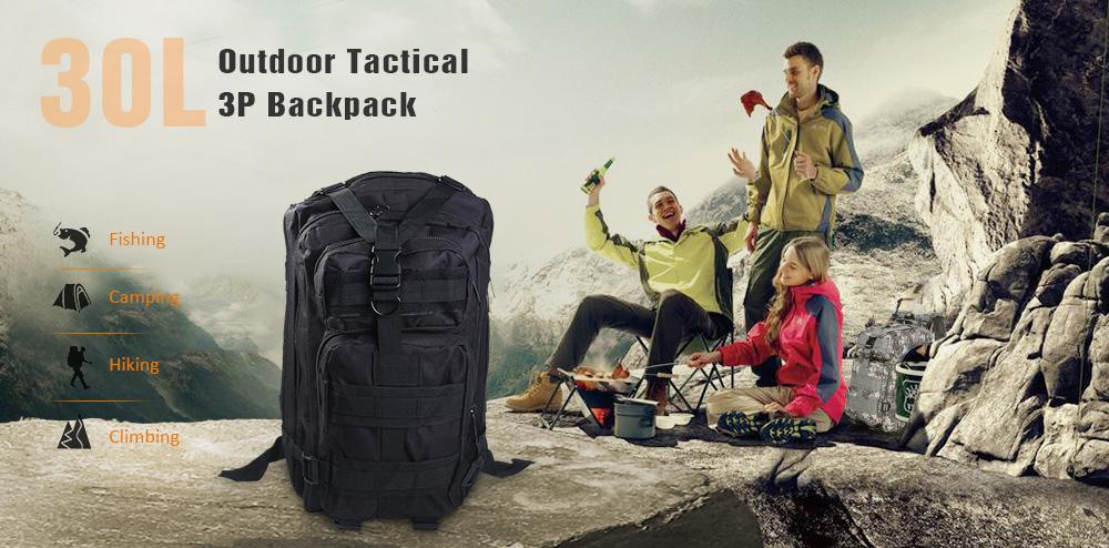 3P 30L Backpack Sports Bag for Camping Traveling Hiking Trekking