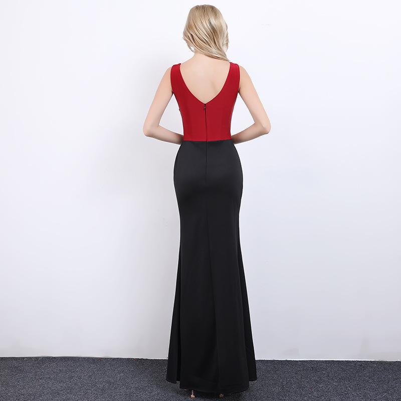 Nightclub work evening dress slit dress