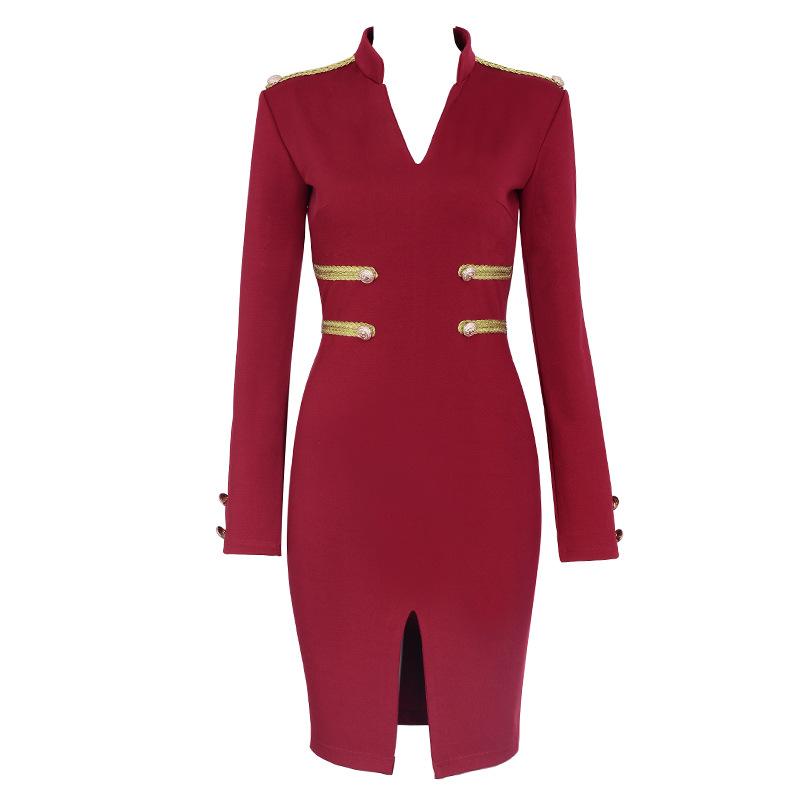 Dress sexy dress long sleeve midi dress