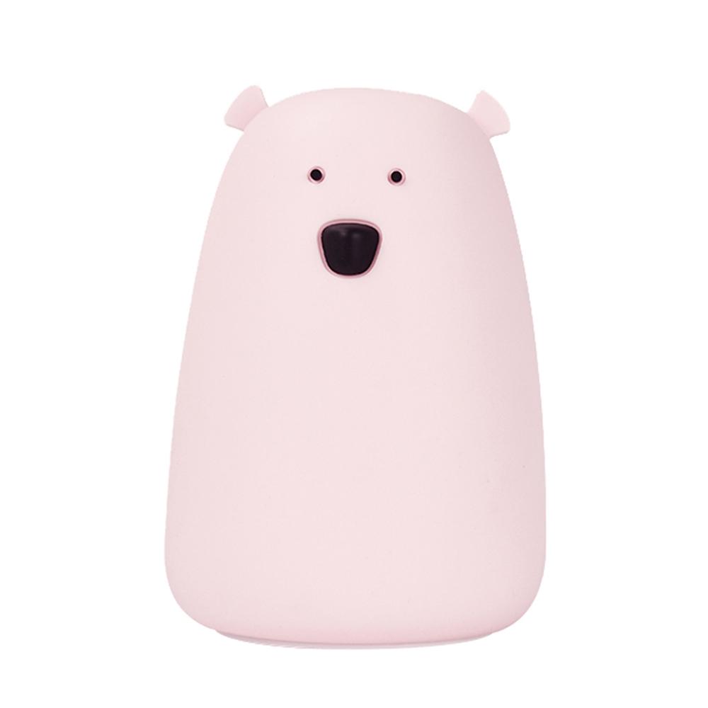 Silicone Night Lamp Colorful Light Pat Night Lamp Large White Bear