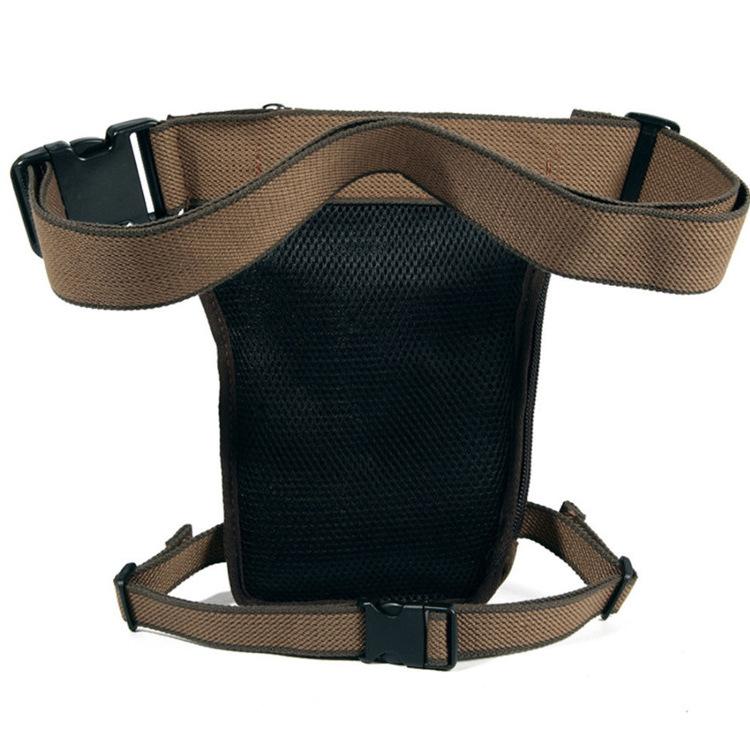 Men's retro riding canvas leg bag Sports multi-functional tactical bag Casual wearable canvas pocket