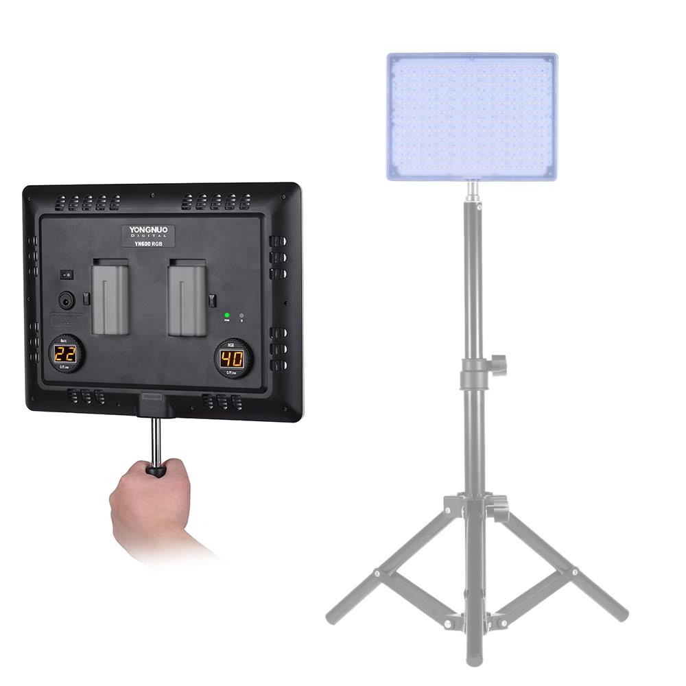 YONGNUO YN600 RGB Professional 5500K+RGB LED Video Light Soft Light Slim & Light Design Adjustable Brightness CRI≥95 with Remote Controller Support APP Remote Control Studio Lighting