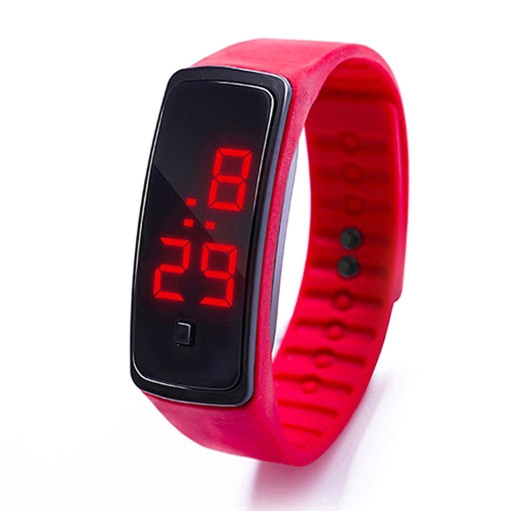 Spot custom second generation student sports electronic watch children promotional gifts LED silicone watch led watch white