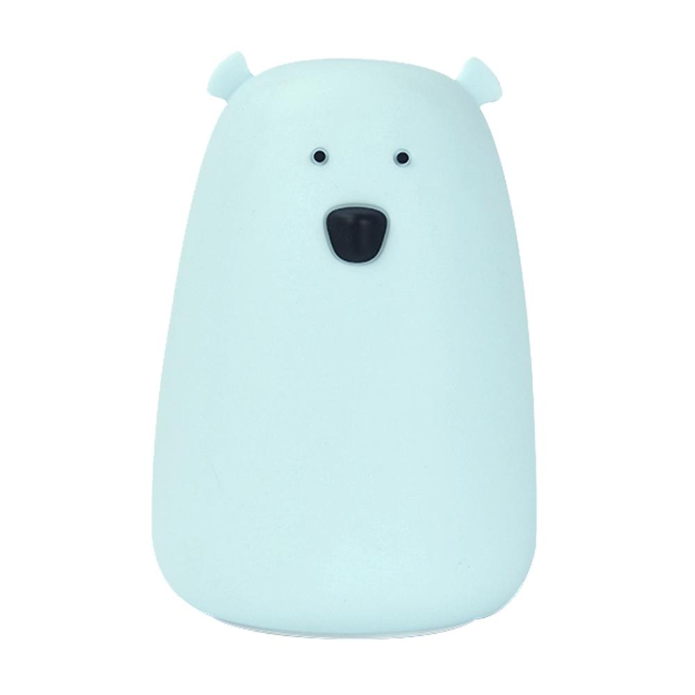 Silicone Night Lamp Colorful Light Pat Night Lamp Large White Bear