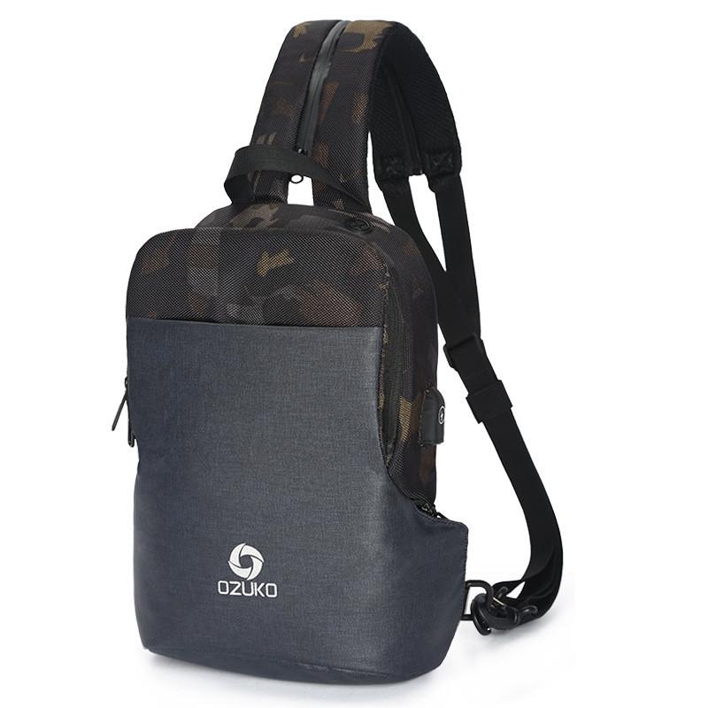 Multifunctional men's chest bag