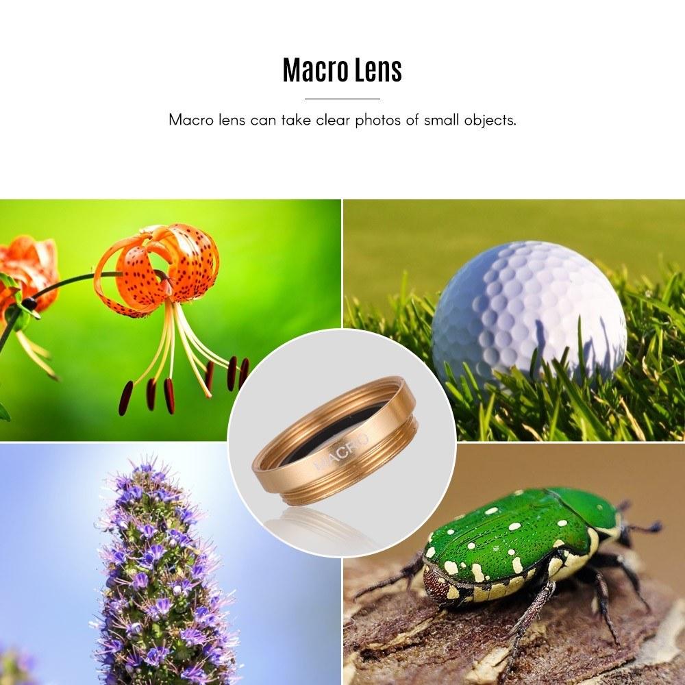 Universal Clip Lens Kit 180° Mobile Phone Fisheye Lens 0.67× Wide Angle Lens Macro Lens 3 in 1 with Clip for iPhone Samsung Huawei Smartphone Lens Mobile Photography Accessories