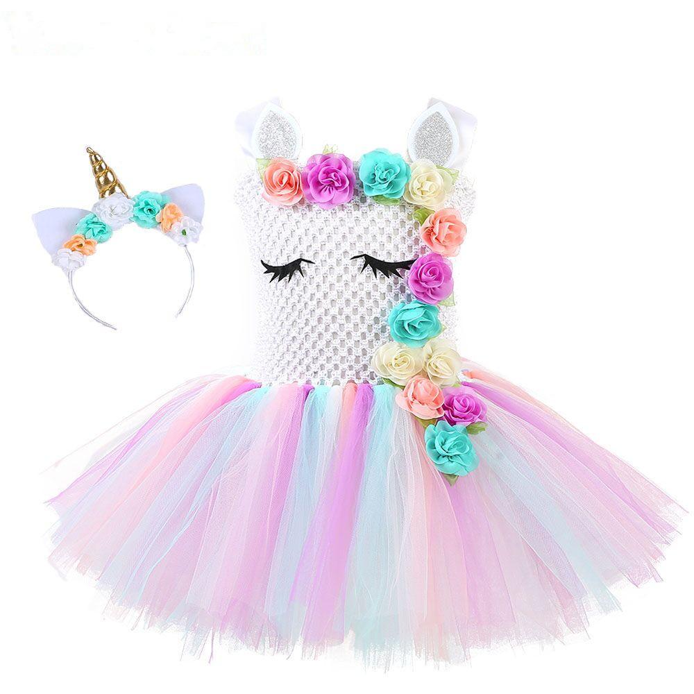 Flower dress children's dress unicorn princess dress