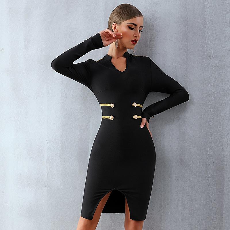 Dress sexy dress long sleeve midi dress