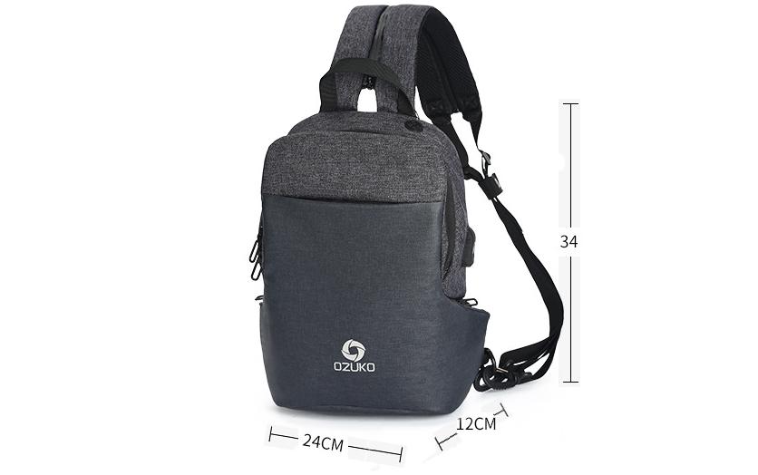 Multifunctional men's chest bag