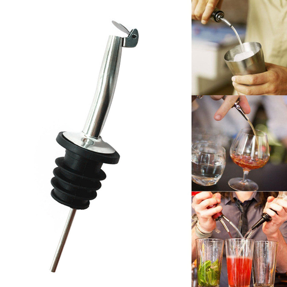 2017 Liquor Spirit Pourer Flow Wine Bottle Pour Spout Stopper Stainless Steel Cap