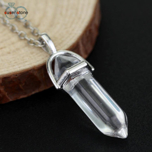 SUSENSTONE Necklace Chain Crystal Women Jewelry Accessories