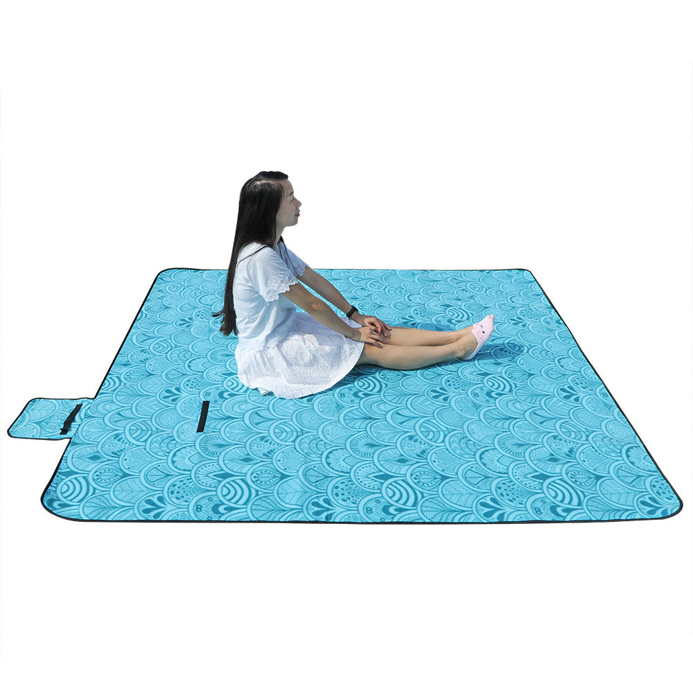 59*79" Large Waterproof Picnic Blanket Outdoor Fleece Beach Camping Blanket Mat