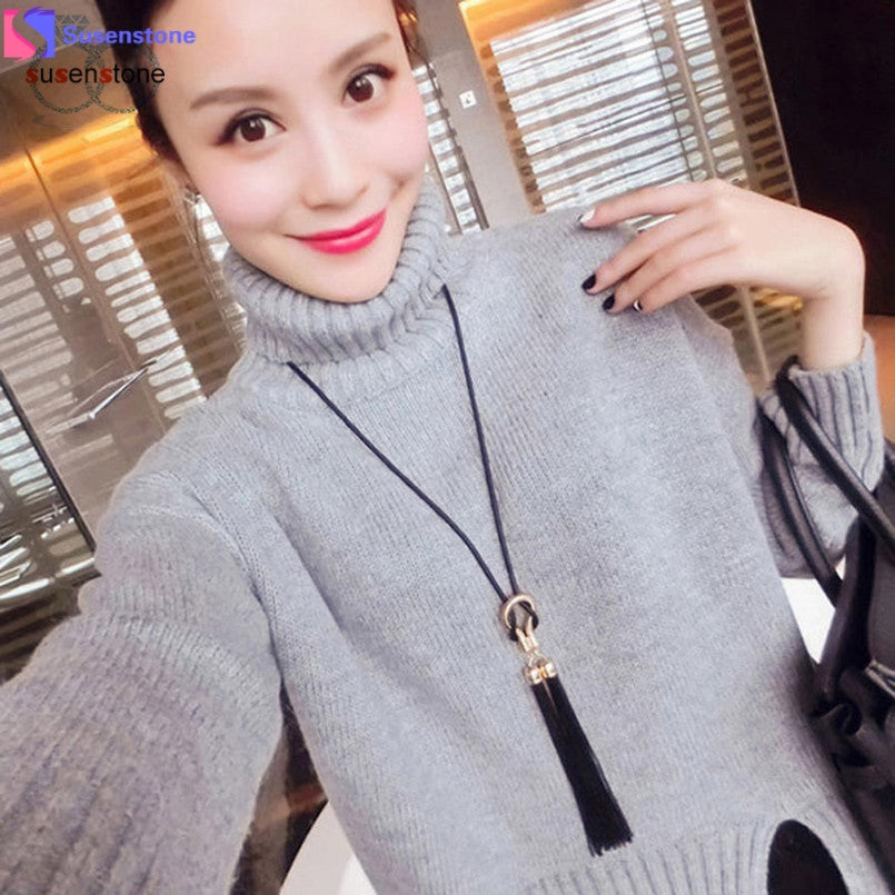 SUSENSTONE Women Necklaces Exquisite All Match Chain Tassel Sweater Long Chain Necklace