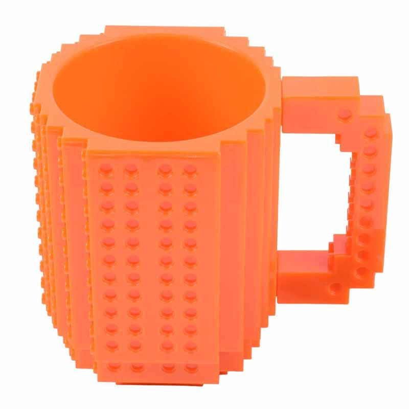 Creative DIY Build-on Brick Mug Lego Style Puzzle Mugs, Building Blocks Coffee Mug