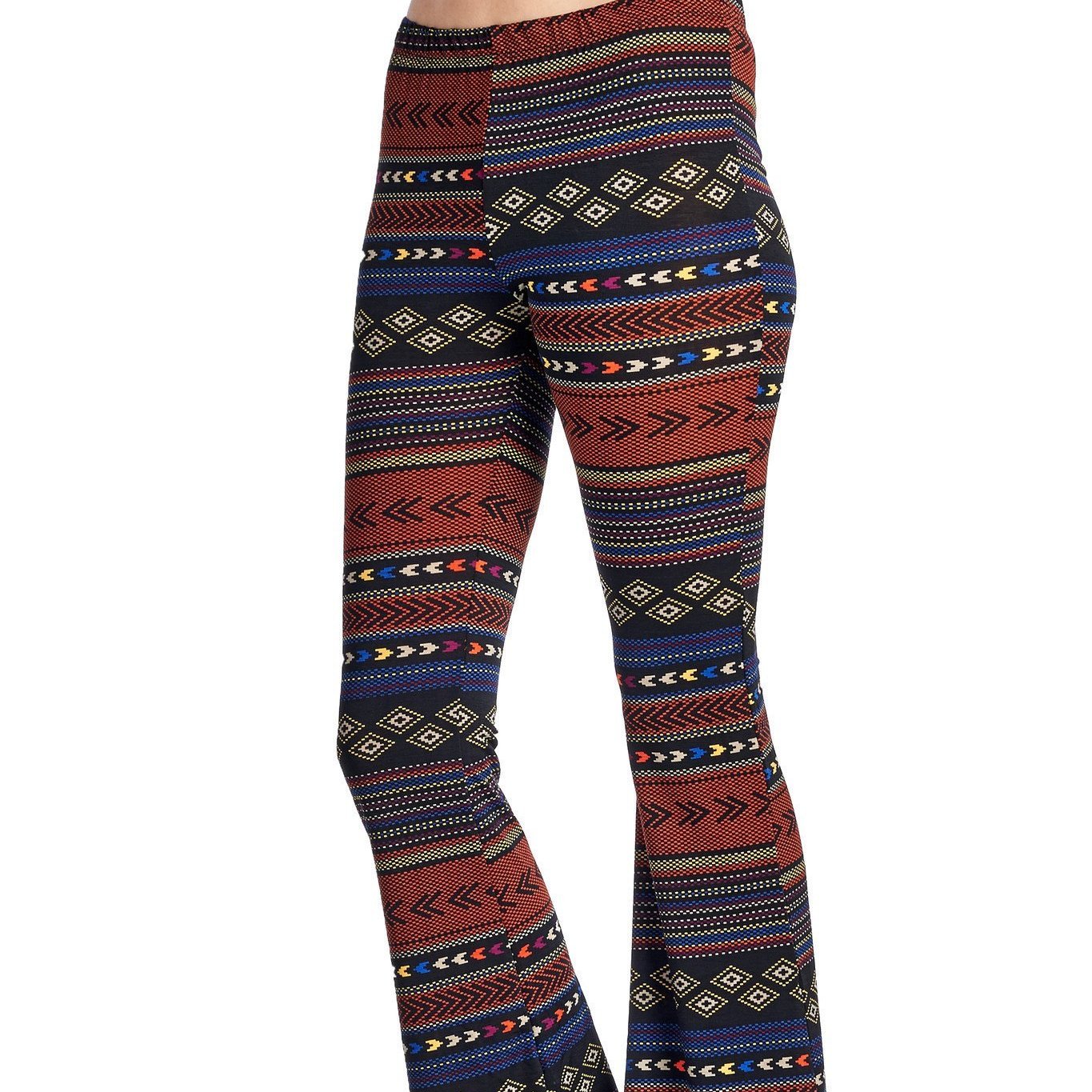 Women's Geo Stripe Flare Pants